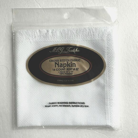 8 Crossstitch Napkins MCG Rose Tabletop Creations Elegant & EZ Iron On Transfers - Picture 8 of 9